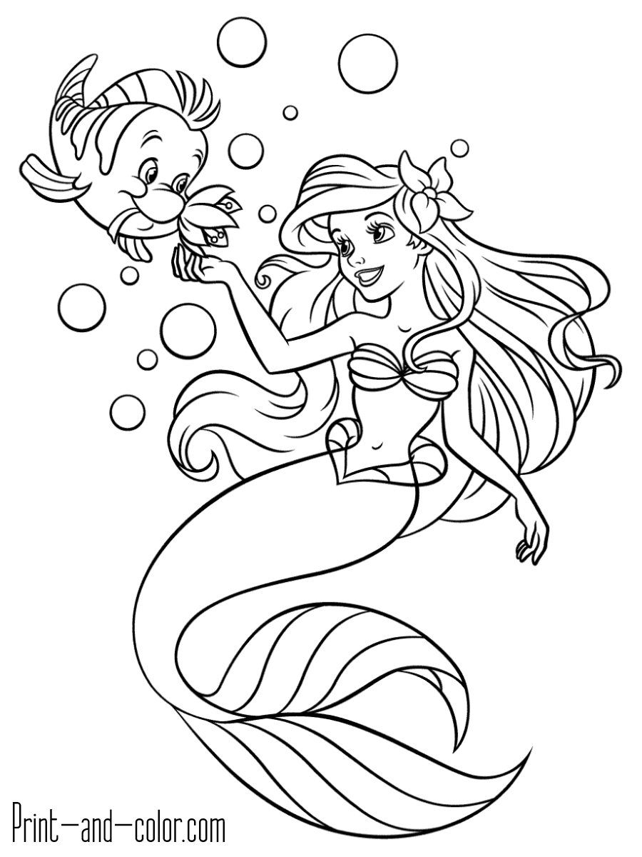 The Little Mermaid Coloring Pages Print And Color The Little Mermaid Coloring Pages Print And Color