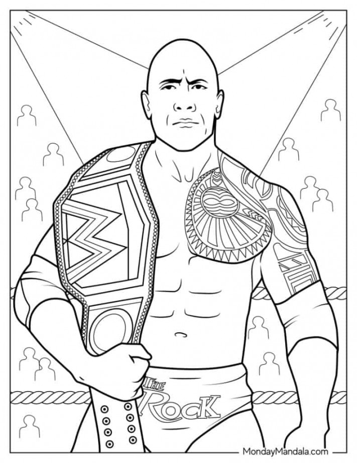 Printable Coloring Pages Wwe Printable Coloring Pages Wwe