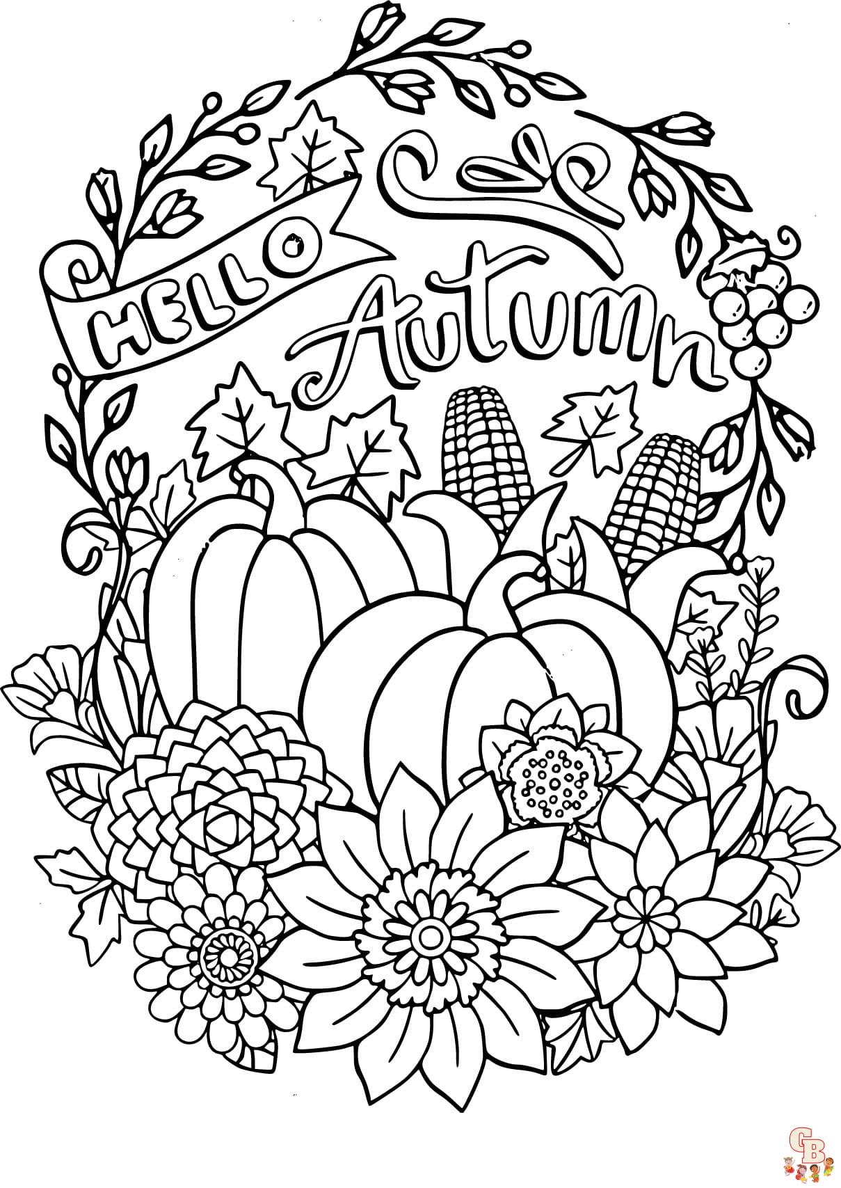 Free Printable Fall Coloring Pages For Adults Free Printable Fall Coloring Pages For Adults