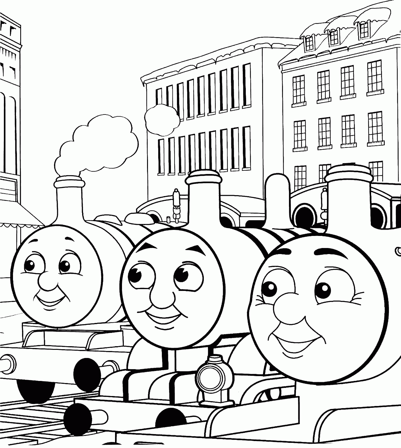 Thomas And Friends Coloring Pages Three Trains For Kids Printable Free Thomas And Friends Coloring Pages Three Trains For Kids Printable Free