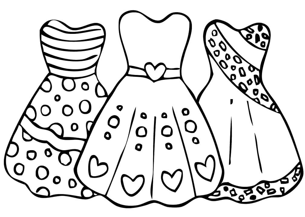 Three Dresses Coloring Page Free Printable Coloring Pages For Kids Three Dresses Coloring Page Free Printable Coloring Pages For Kids