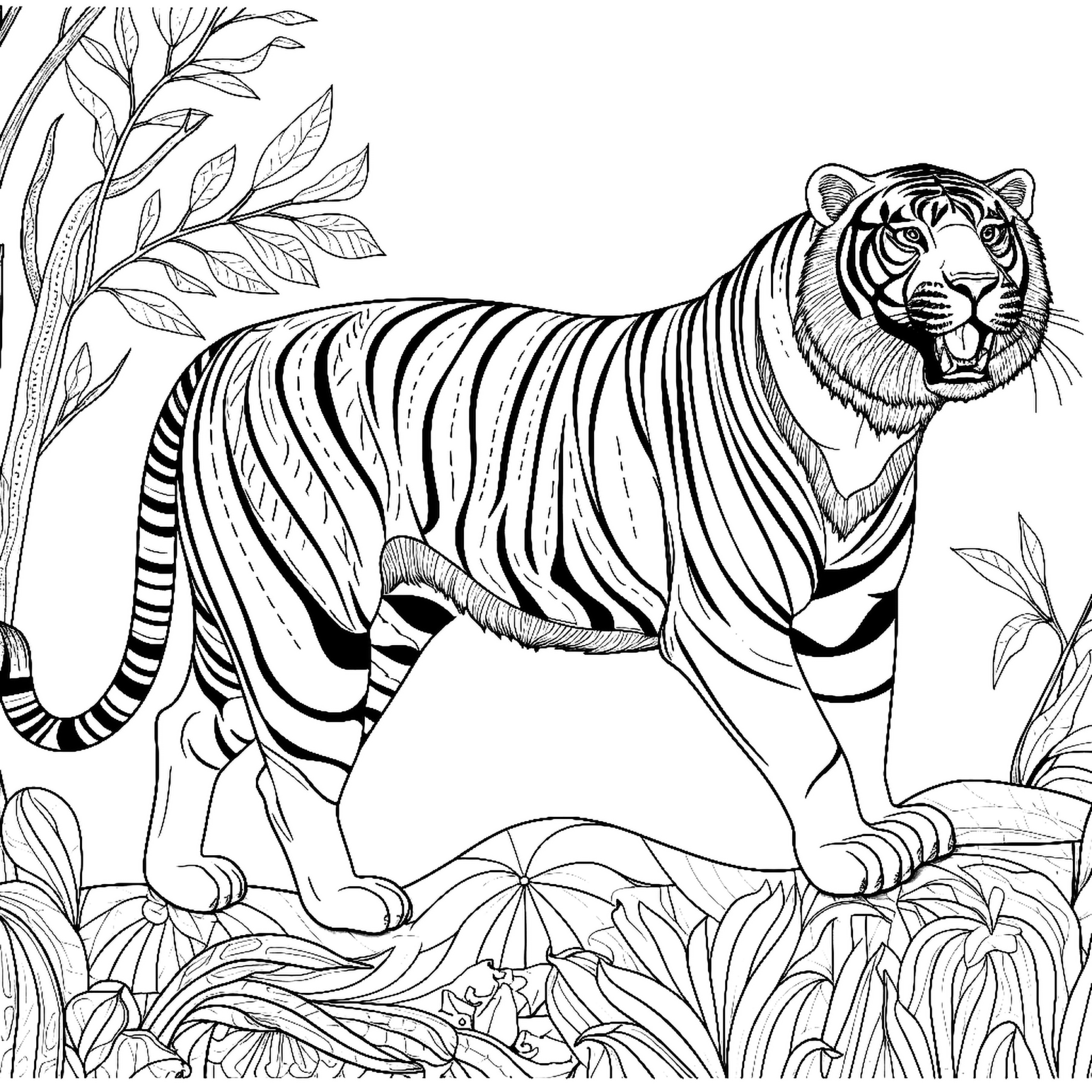 Tiger Coloring Page Tiger Coloring Page