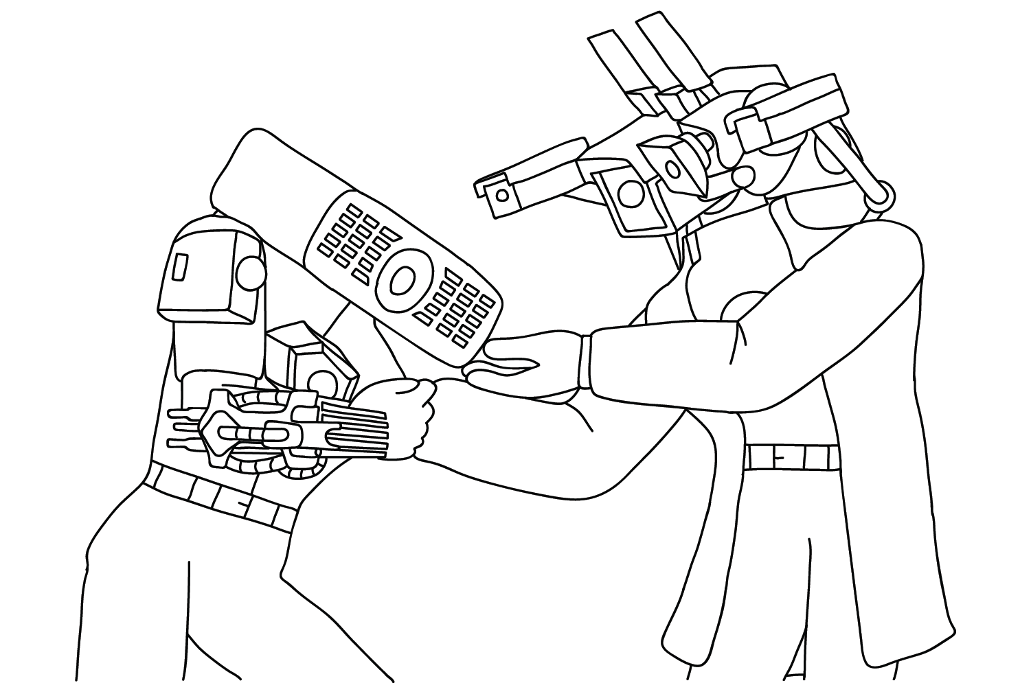 Titan Cameraman Coloring Page Free Free Printable Coloring Titan Cameraman Coloring Page Free Free Printable Coloring