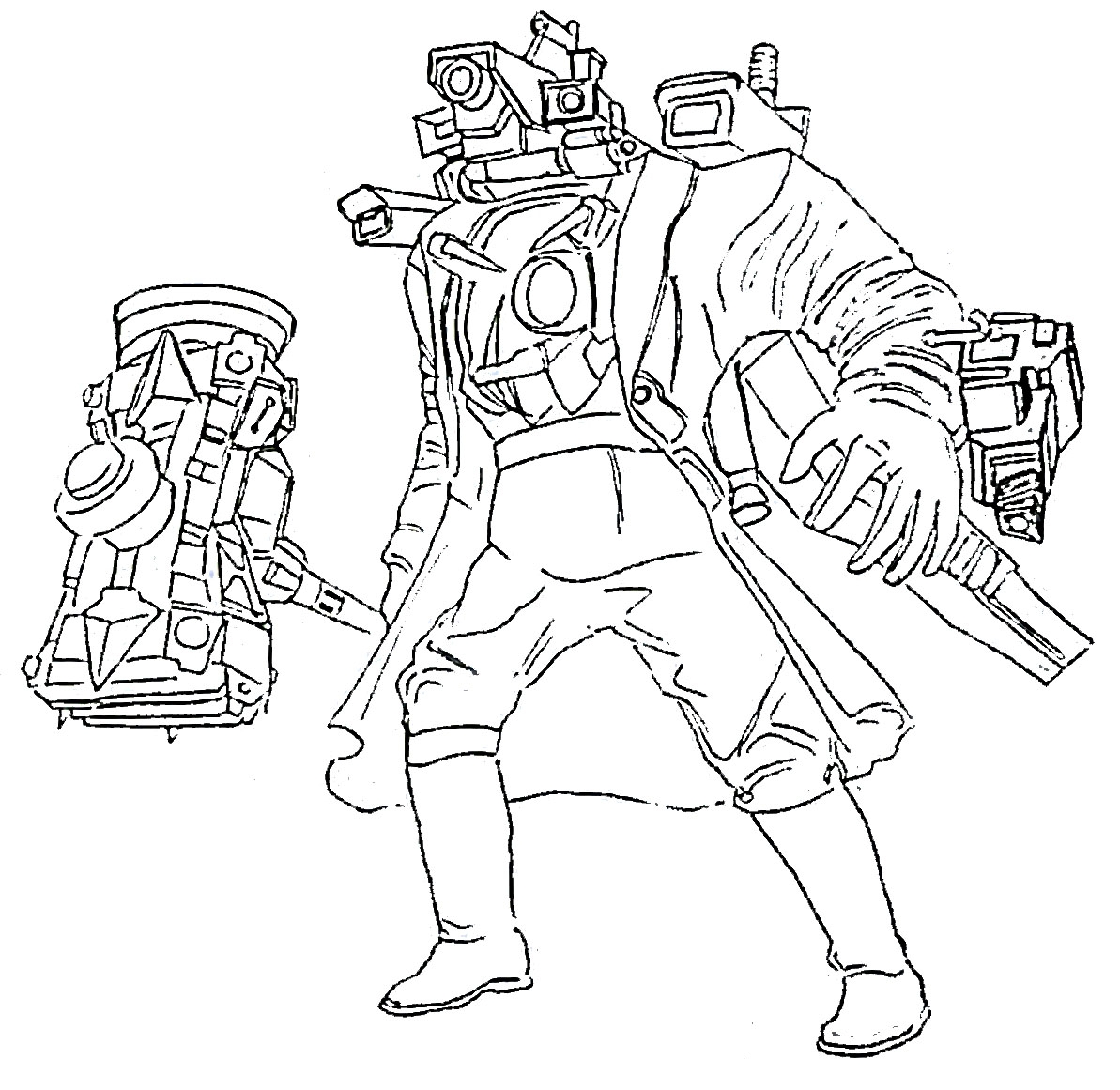 Titan Cameraman Coloring Pages Coloring Nation Titan Cameraman Coloring Pages Coloring Nation