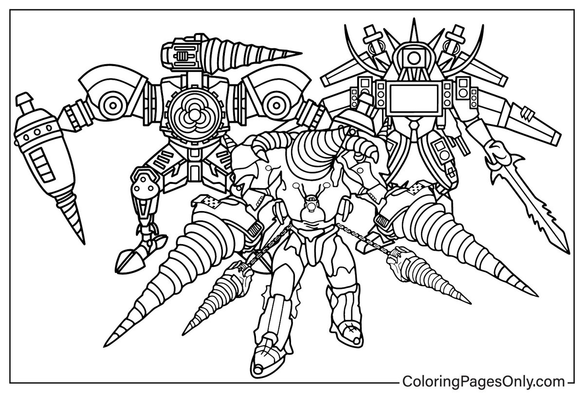 Titan TVman Coloring Pages Coloring Nation Titan TVman Coloring Pages Coloring Nation