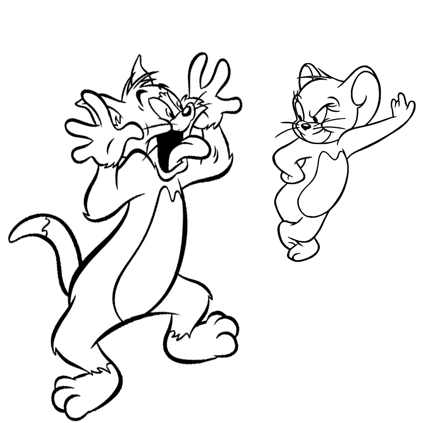 Tom And Jerry Coloring Pages Tom And Jerry Drawing Coloring