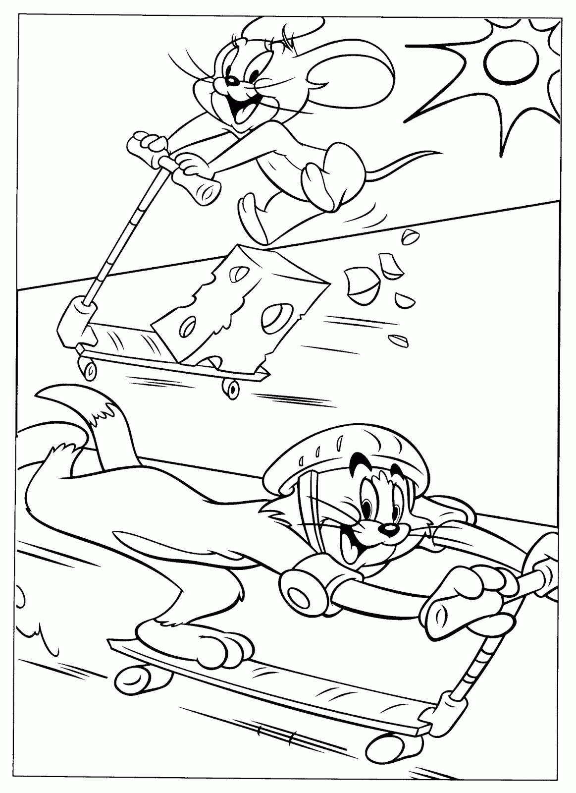 Printable Coloring Pages Tom And Jerry