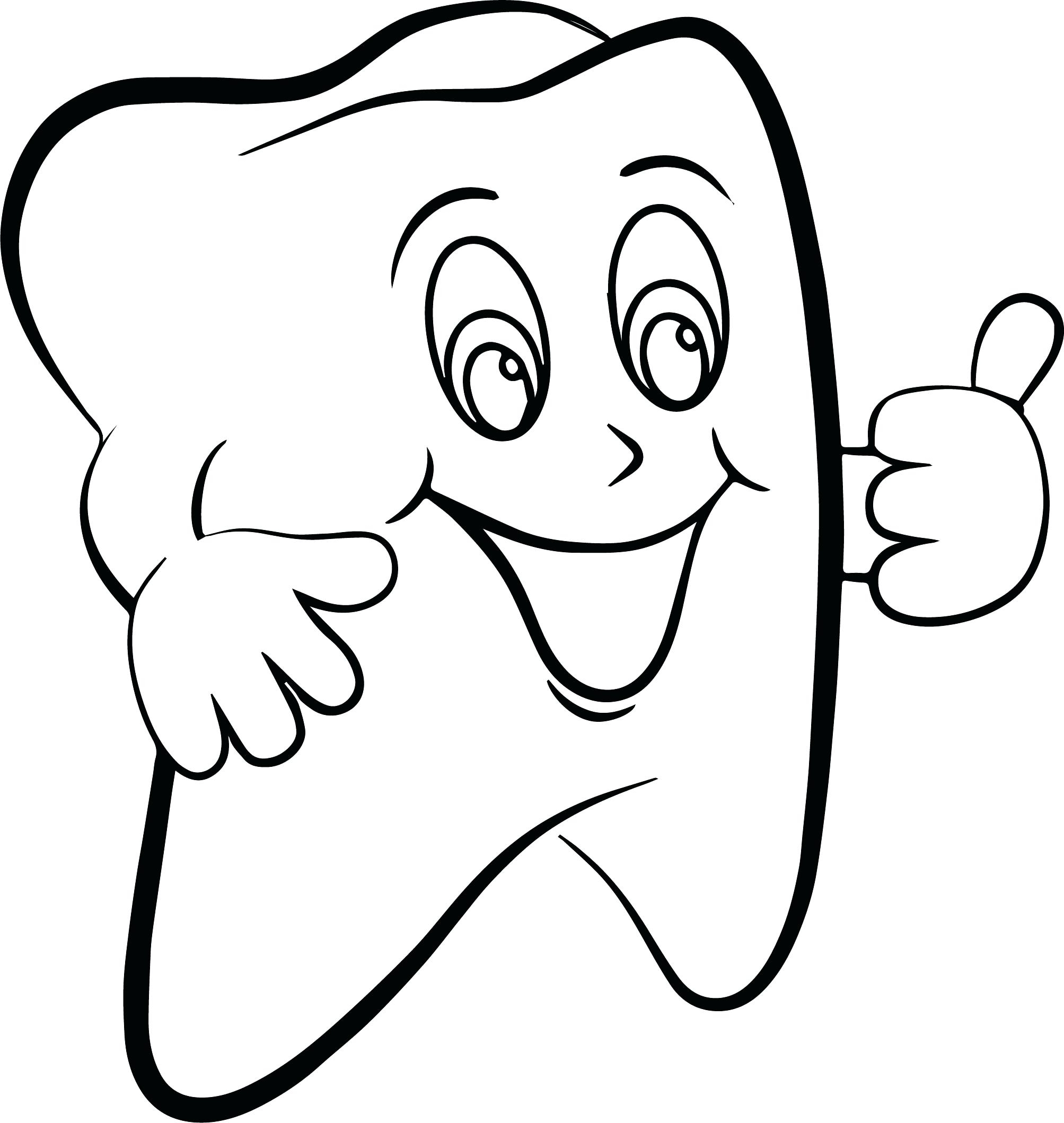 Tooth Coloring Pages Printable