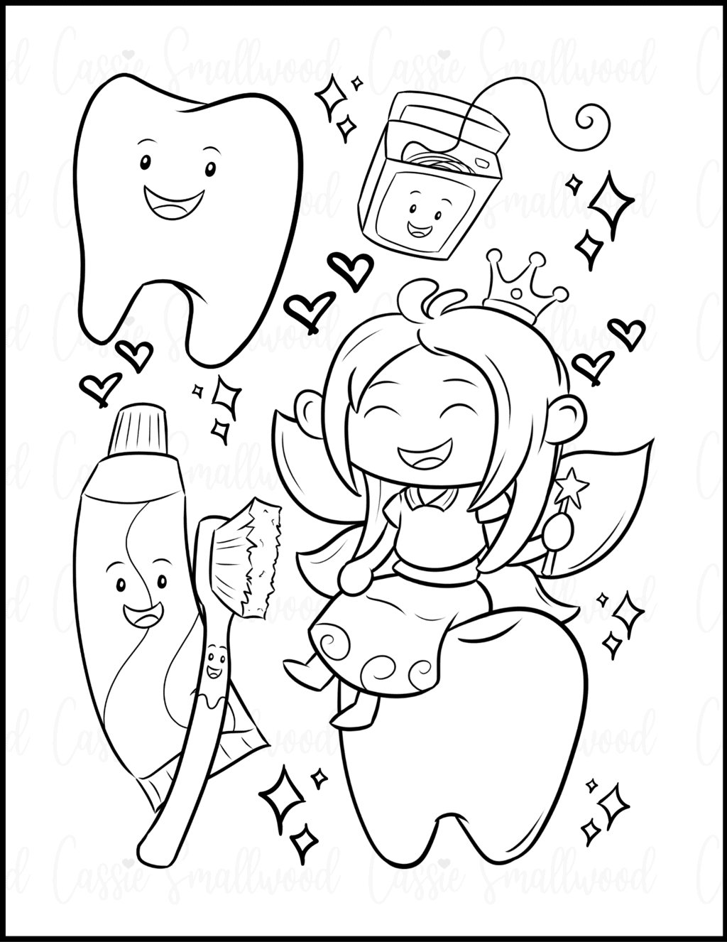 Tooth Fairy Coloring Page Tooth Fairy Coloring Page