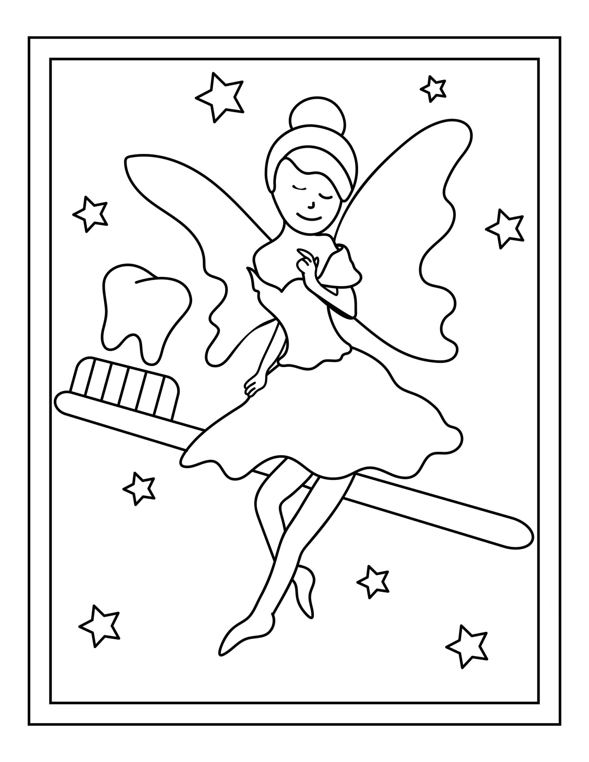 Tooth Fairy Coloring Pages Printable Tooth Fairy Coloring Pages Printable