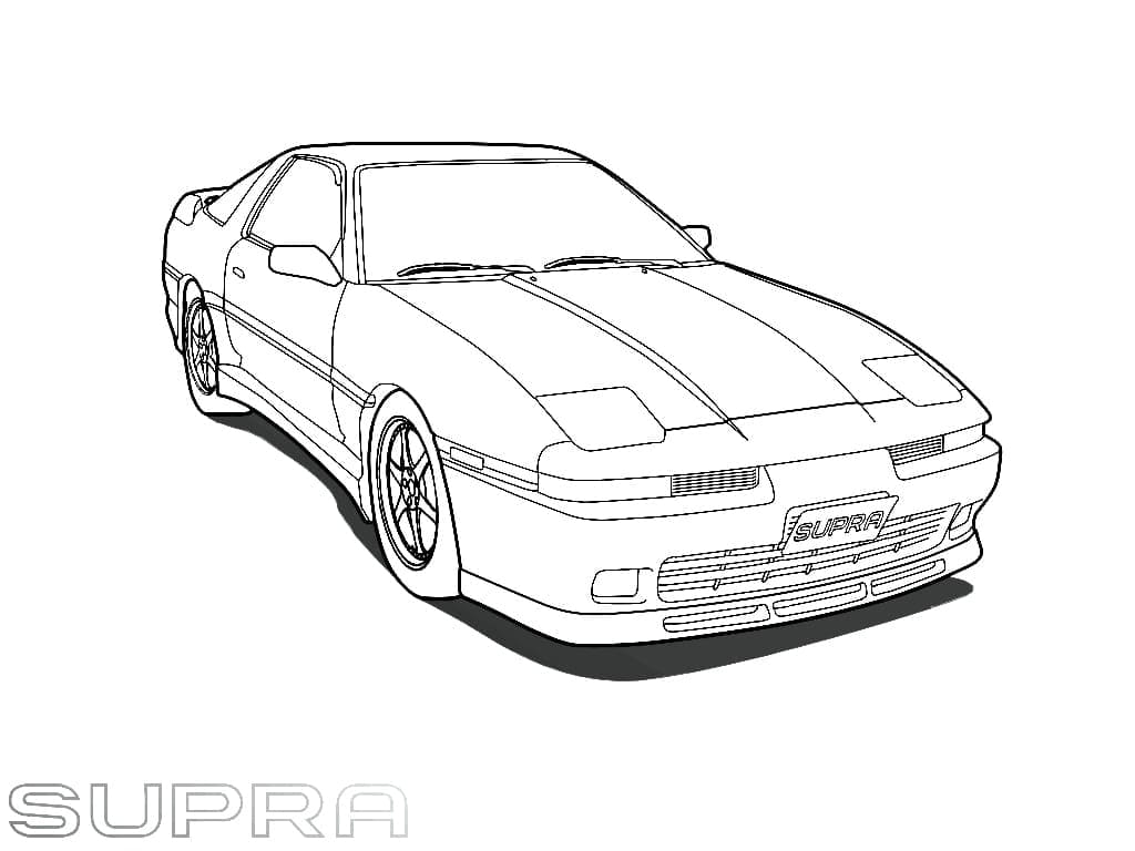 Toyota Supra Coloring Pages Coloring Nation