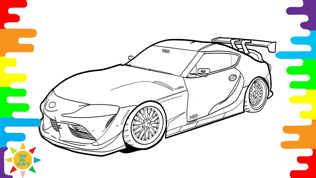 Toyota Supra Coloring Pages Toyota Supra Mk5 Coloring Pages Speed