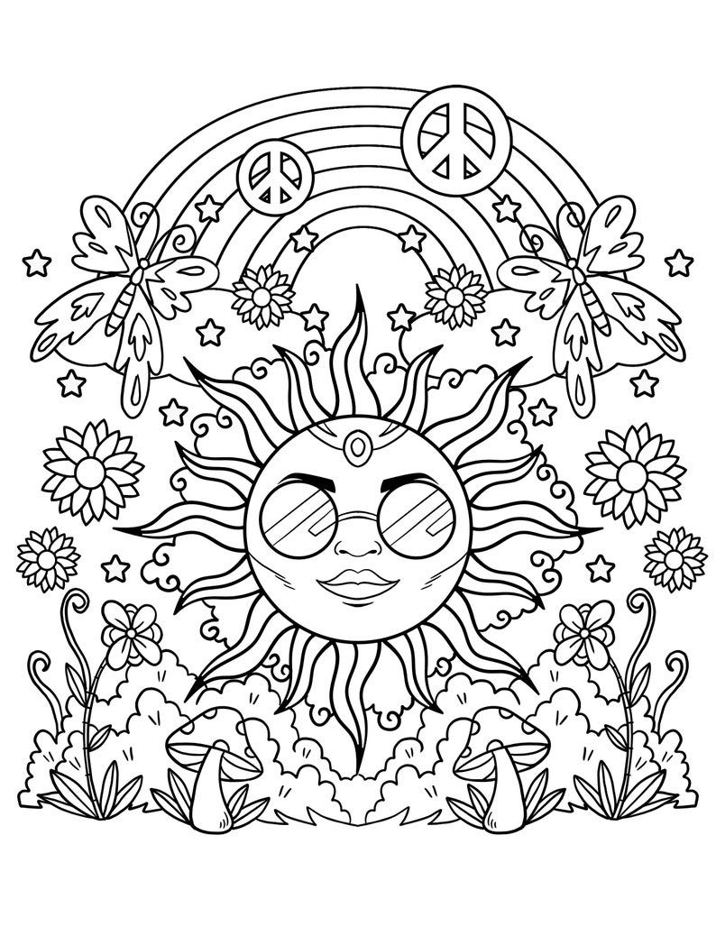 Trippy Coloring Page