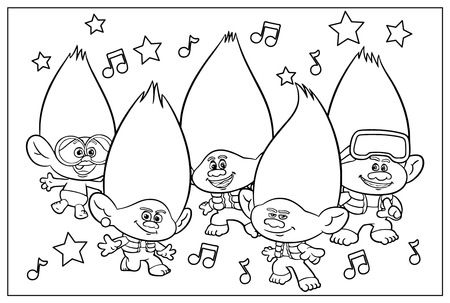 Printable Troll Coloring Pages Printable Troll Coloring Pages