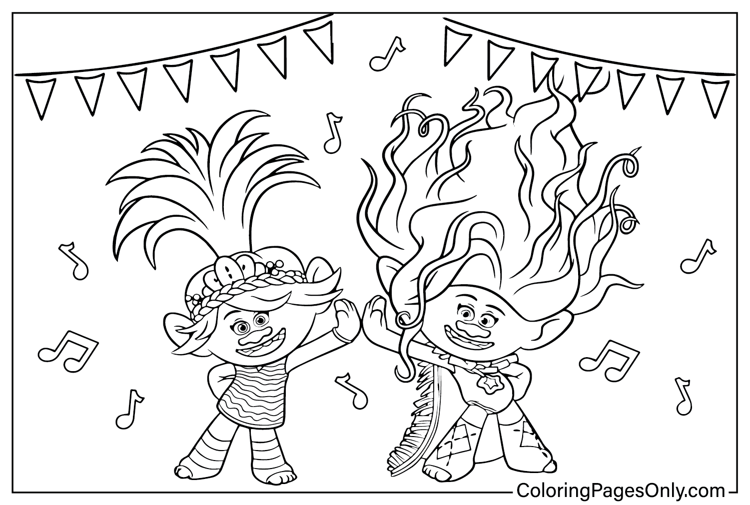 Trolls Coloring Pages Printable Free