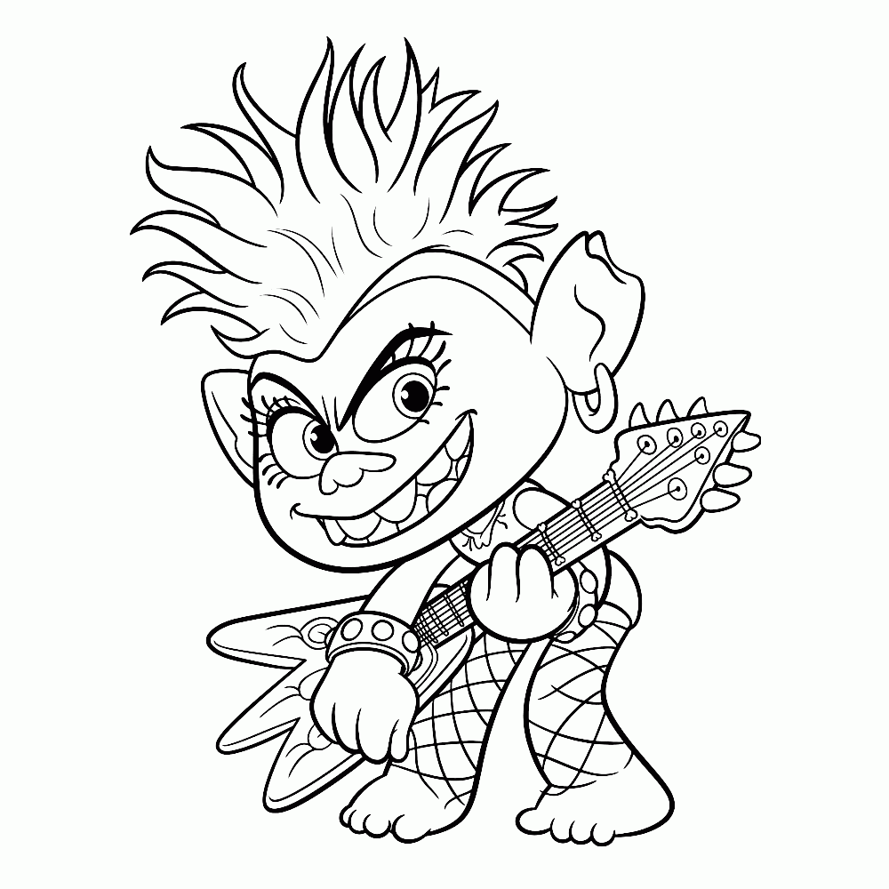 Trolls Coloring Pages Free Printable