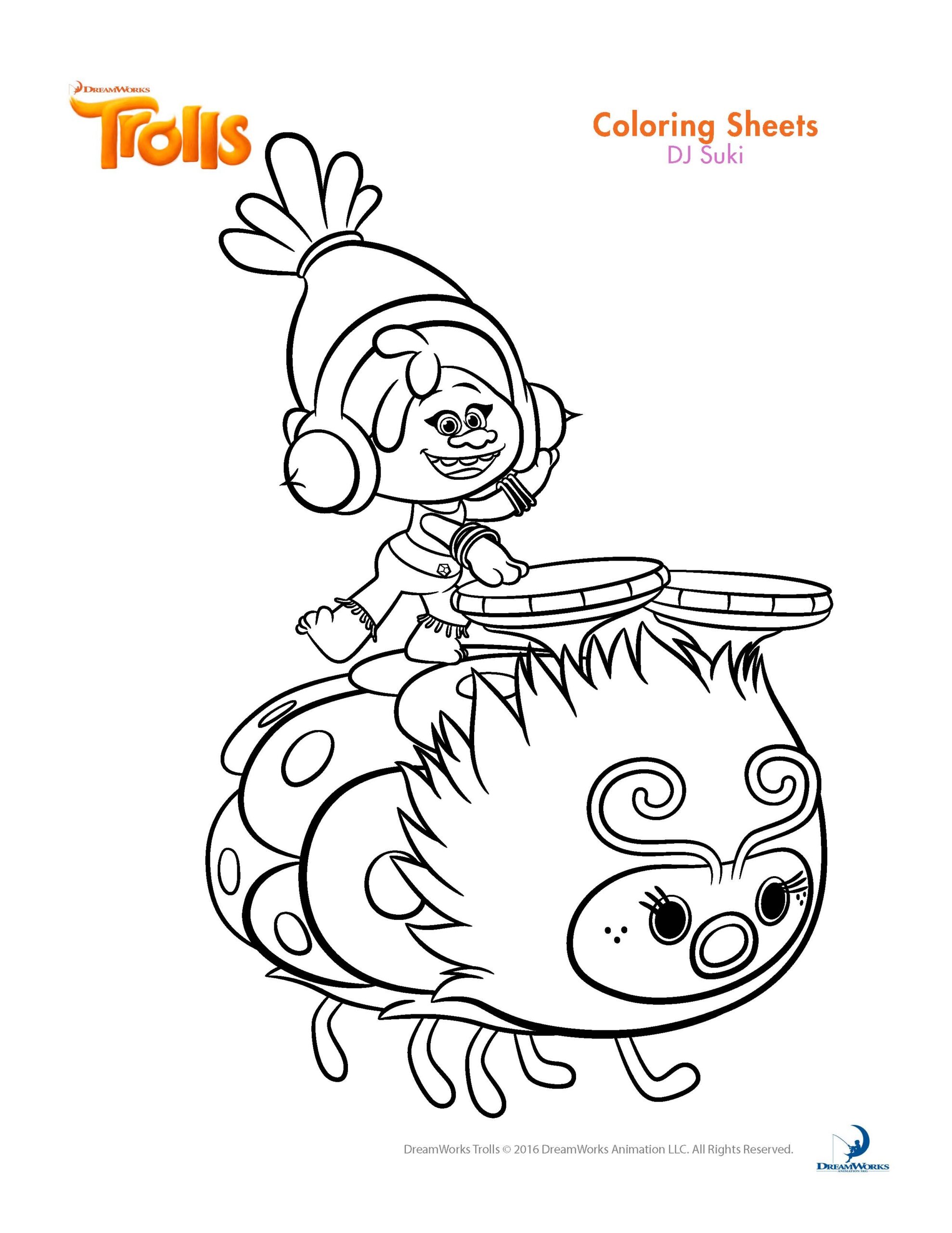 Trolls Free Printable Coloring Pages Trolls Free Printable Coloring Pages