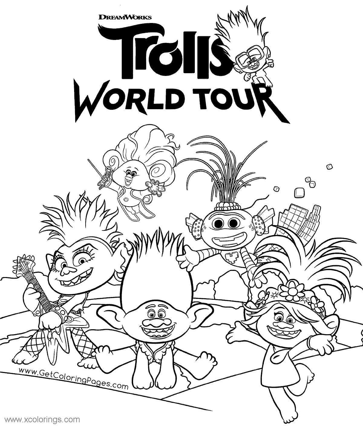 Trolls World Tour Characters Coloring Pages XColorings Trolls World Tour Characters Coloring Pages XColorings