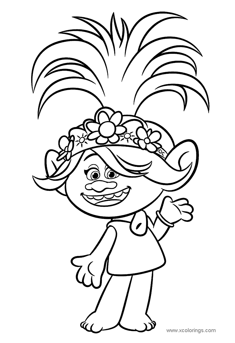 Trolls World Tour Coloring Pages For Kids XColorings