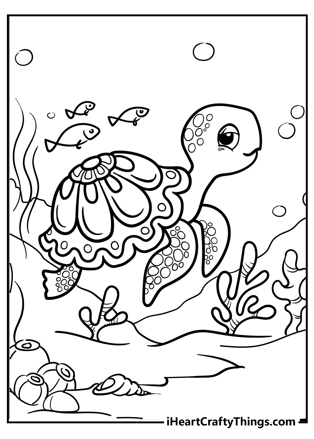 Printable Cute Turtle Coloring Pages Printable Cute Turtle Coloring Pages