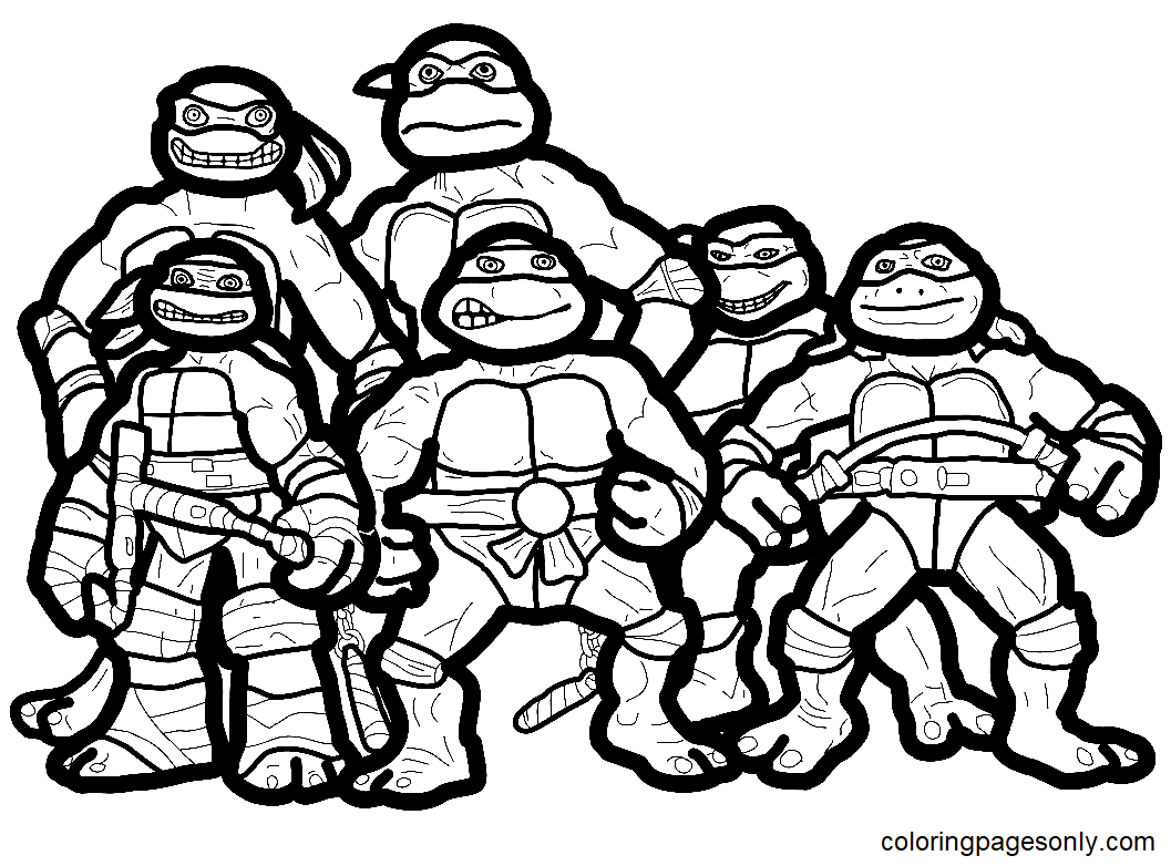 Turtles Tortugas Coloriage Tartarugas Everfreecoloring Tortue Ninjas