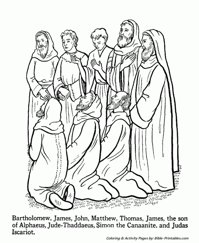 Twelve Disciples Of Jesus Bible Activities For Kids Sunday School