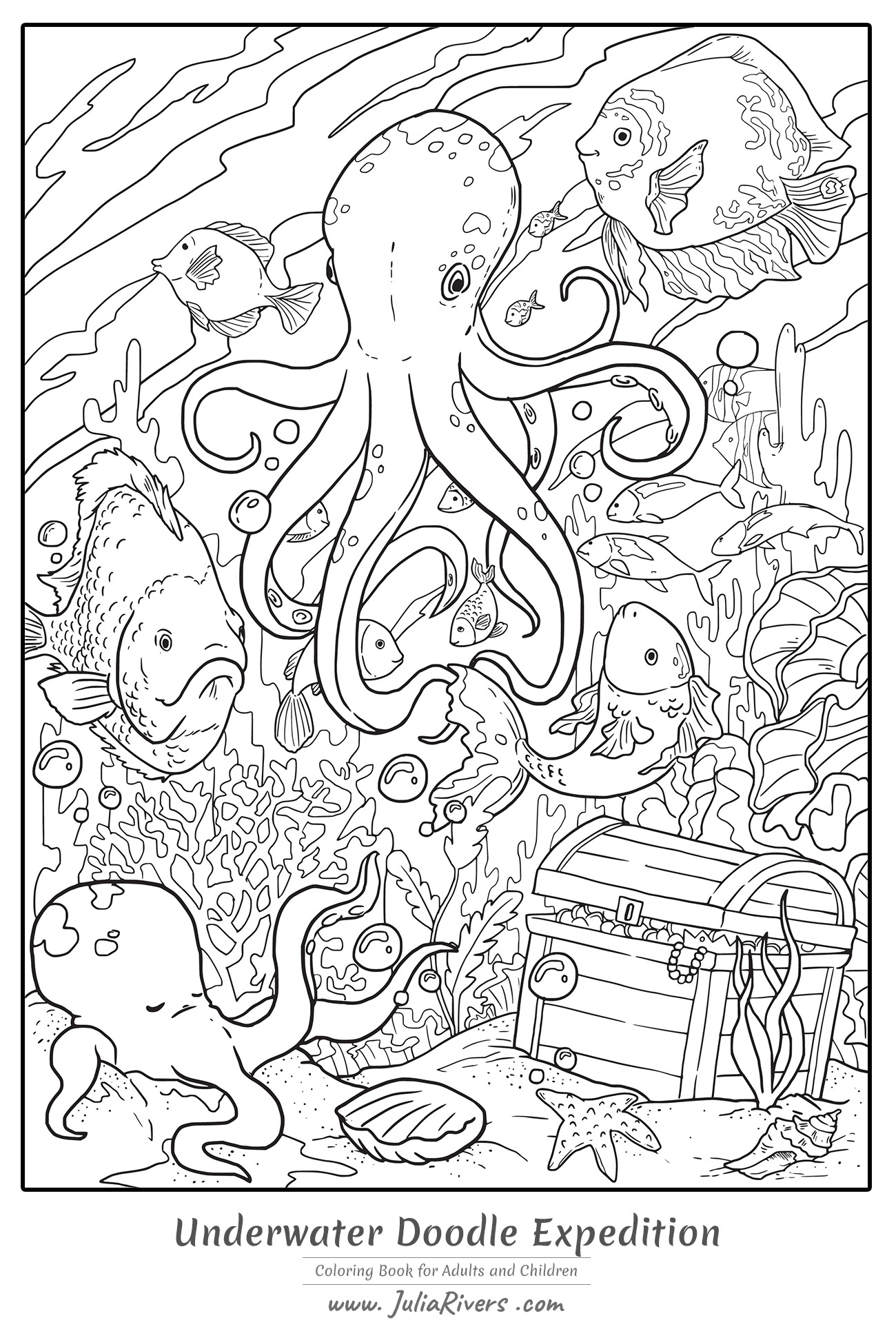 Underwater Doodle Expedition Water World Coloring Pages Underwater Doodle Expedition Water World Coloring Pages