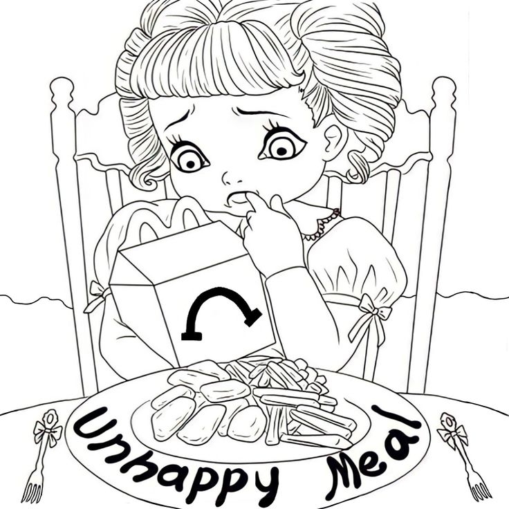 Unhappy Meal Colorear Melanie Martinez Coloring Book Melanie Martinez Unhappy Meal Colorear Melanie Martinez Coloring Book Melanie Martinez