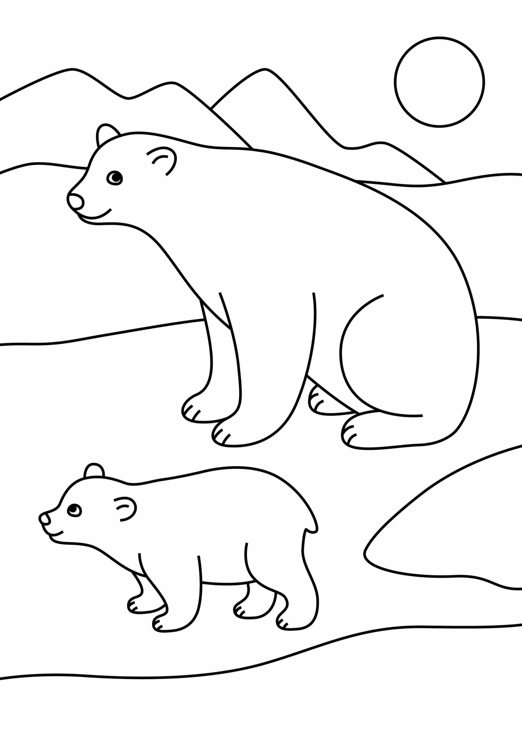 Polar Bear Coloring Pages Printable