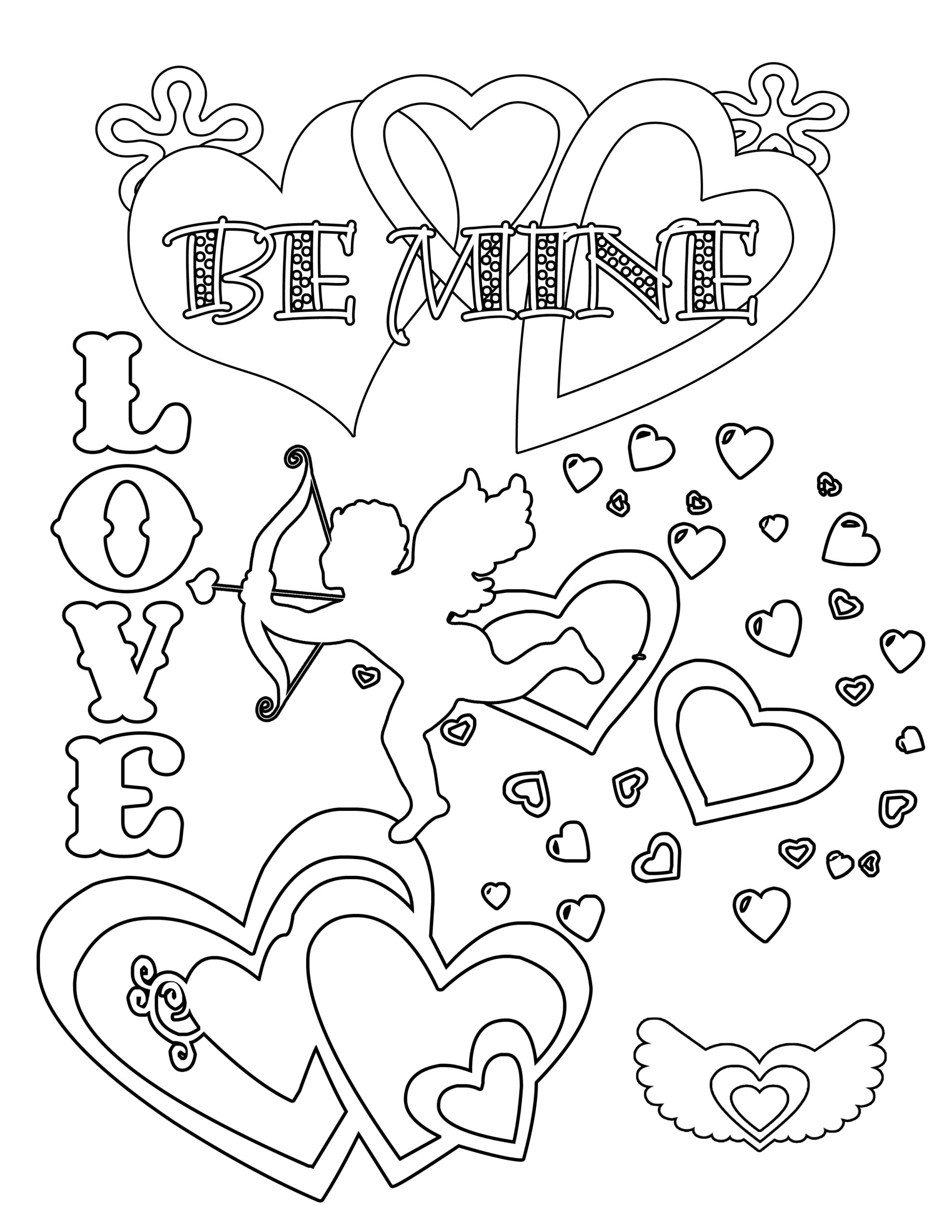 Free Printable Valentines Coloring Pages