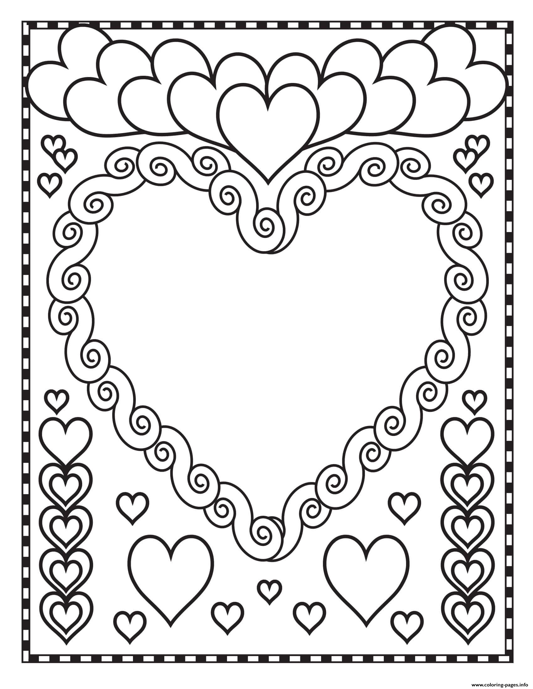 Heart Coloring Pages Free Printable Heart Coloring Pages Free Printable