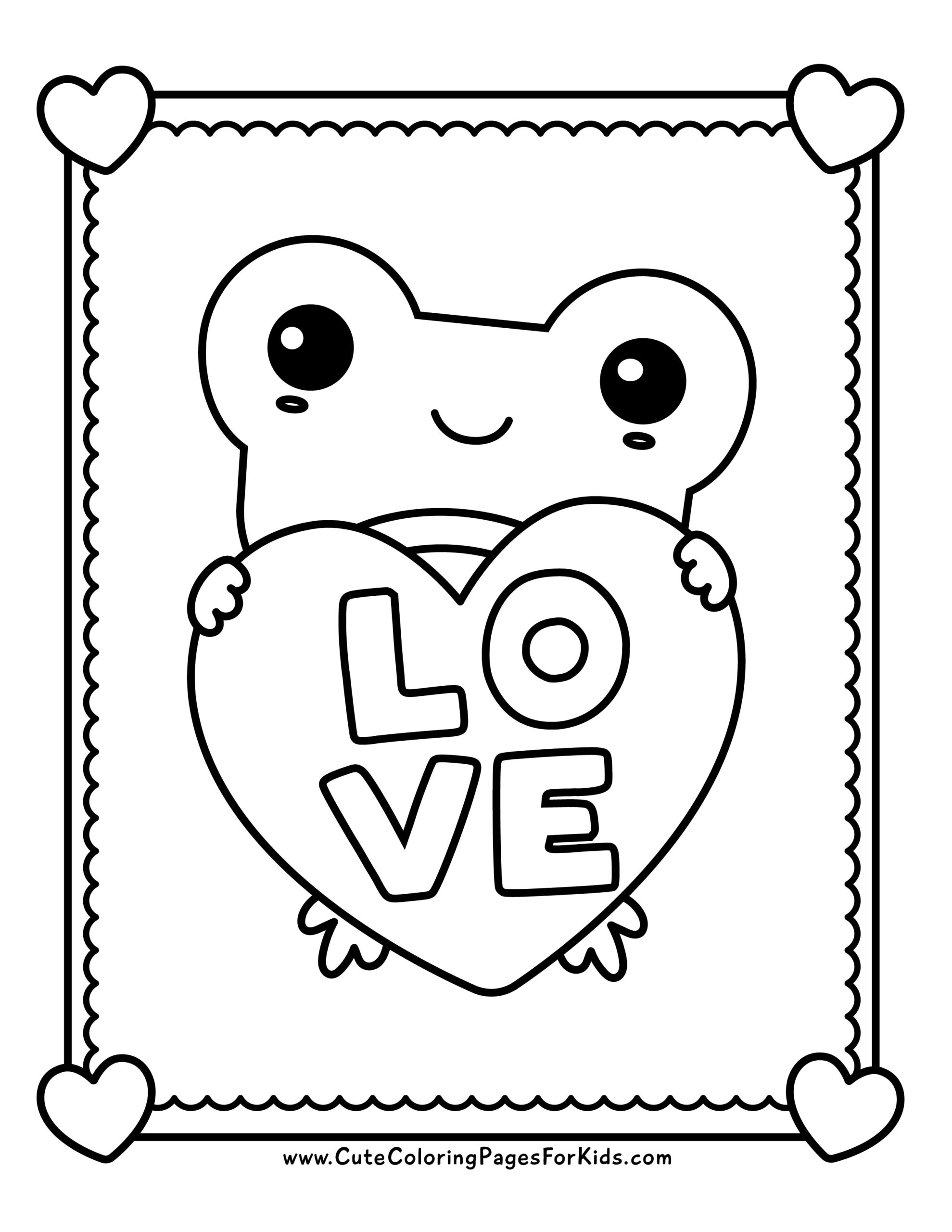 Valentine S Day Coloring Pages Free Printable PDFs Cute Coloring