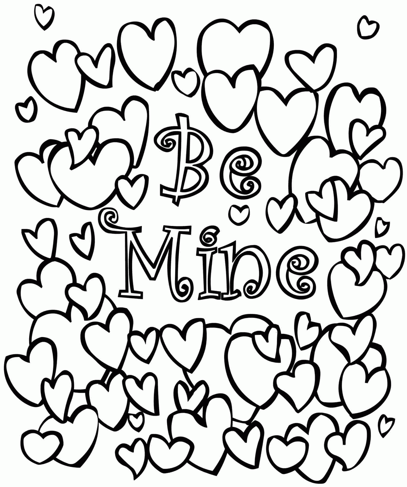 Valentine Sketch Coloring Page Valentine Sketch Coloring Page