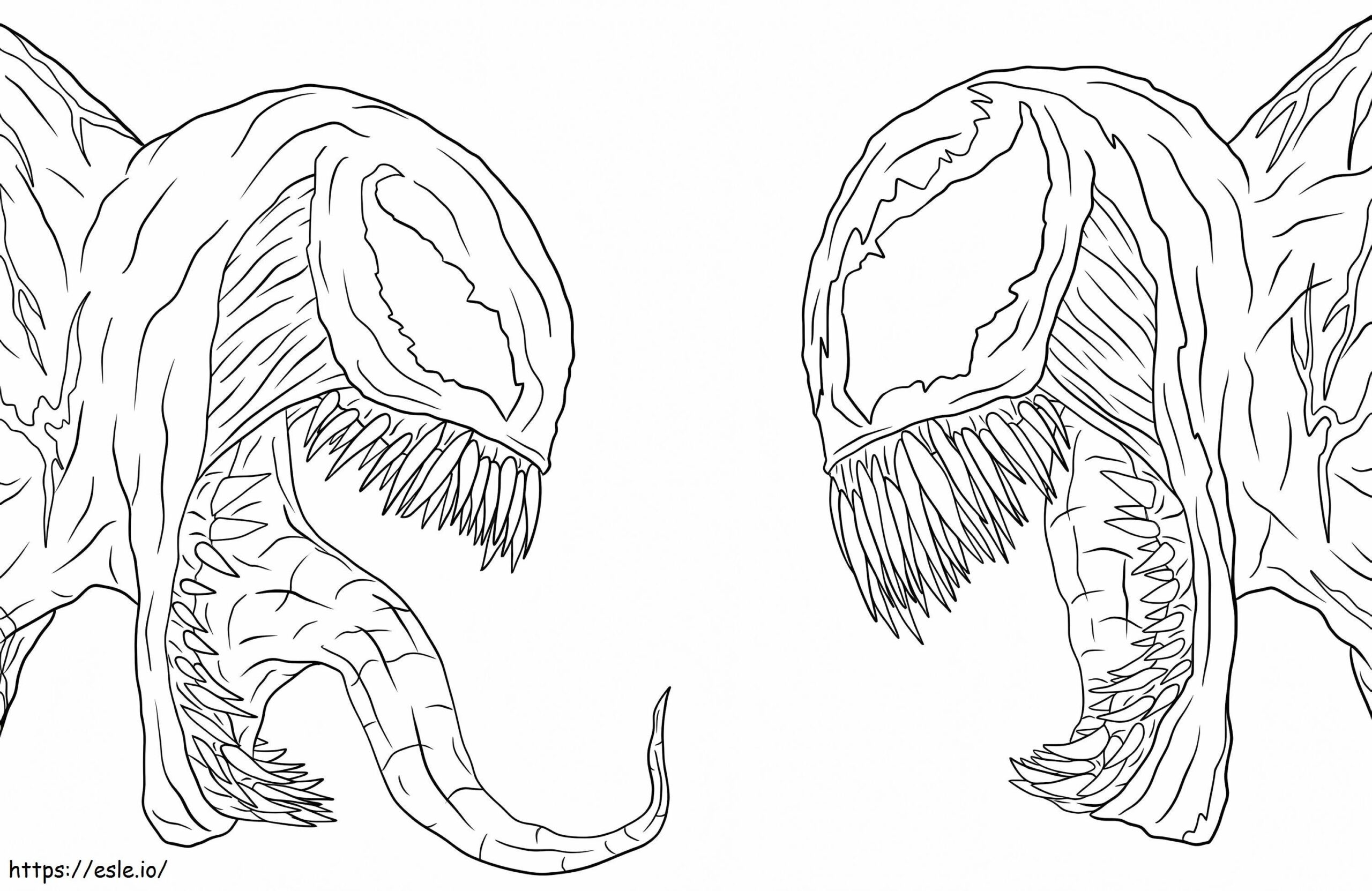 Venom Vs Carnage Coloring Page Venom Vs Carnage Coloring Page