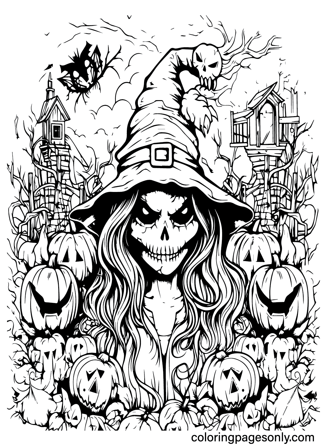 Very Scary Halloween Coloring Page Free Printable Coloring Pages Very Scary Halloween Coloring Page Free Printable Coloring Pages