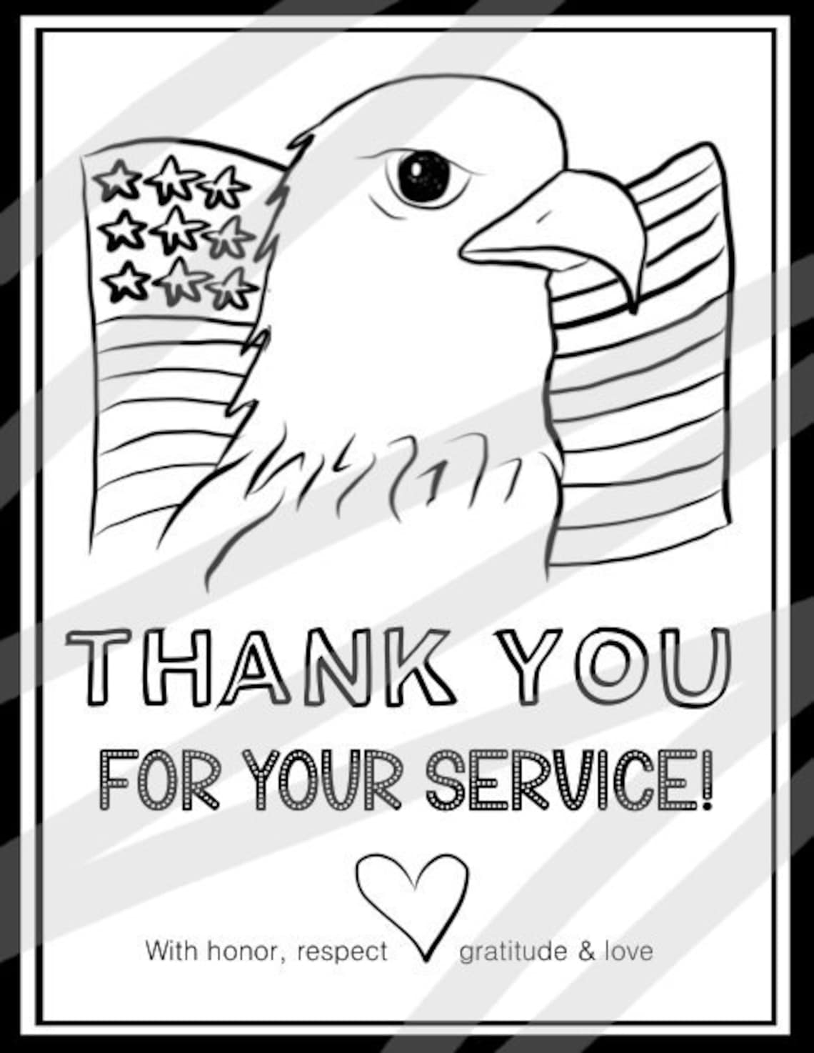 Free Printable Thank You For Your Service Coloring Pages Free Printable Thank You For Your Service Coloring Pages