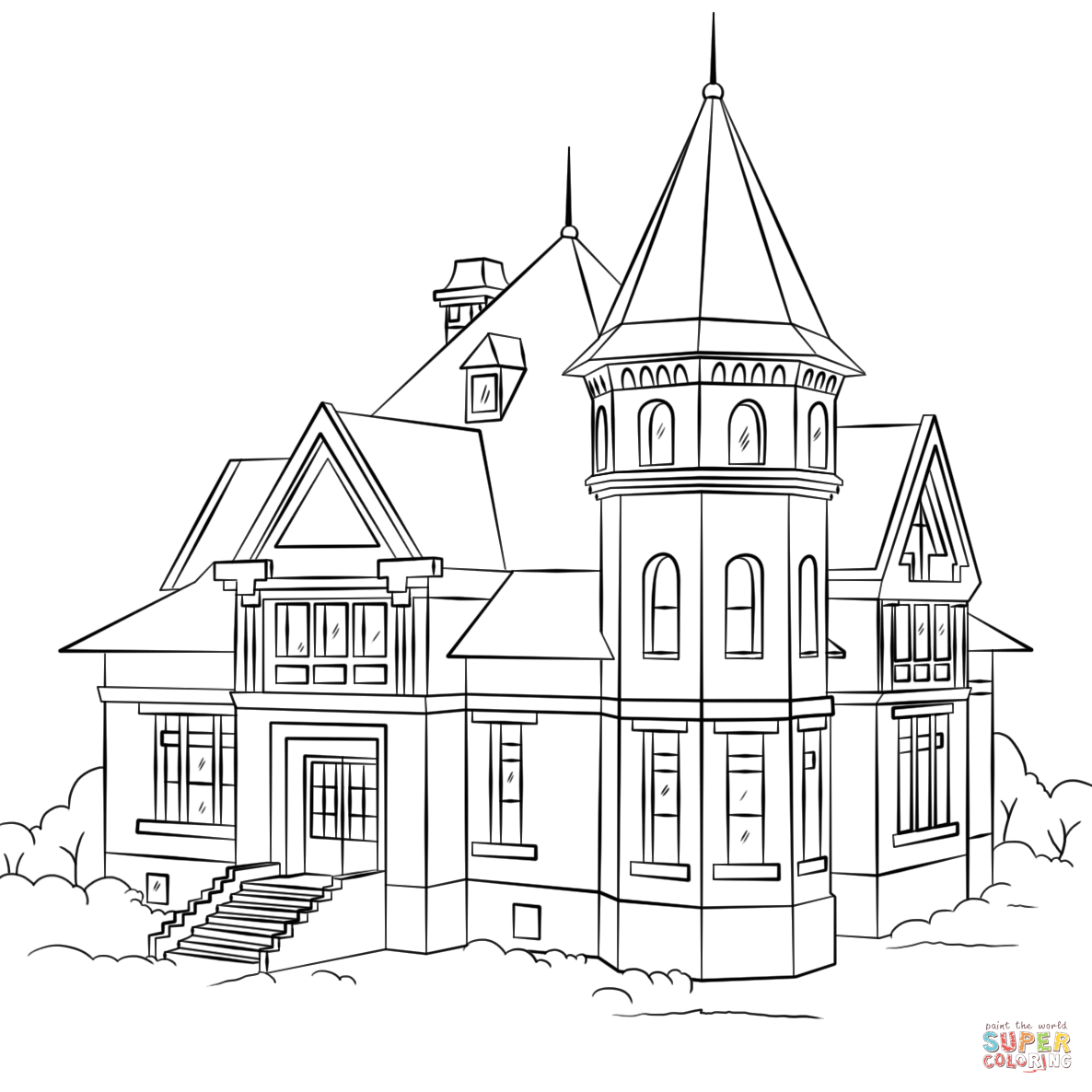 Victorian House Coloring Pages Coloring Home Victorian House Coloring Pages Coloring Home