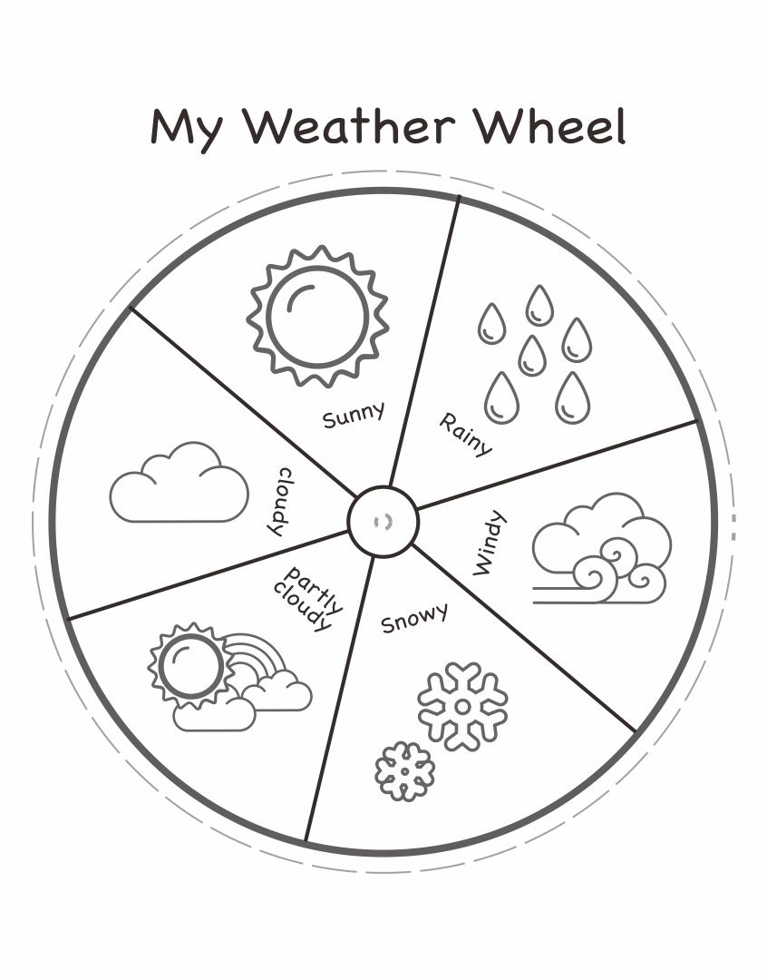 Preschool Printable Weather Coloring Pages Preschool Printable Weather Coloring Pages