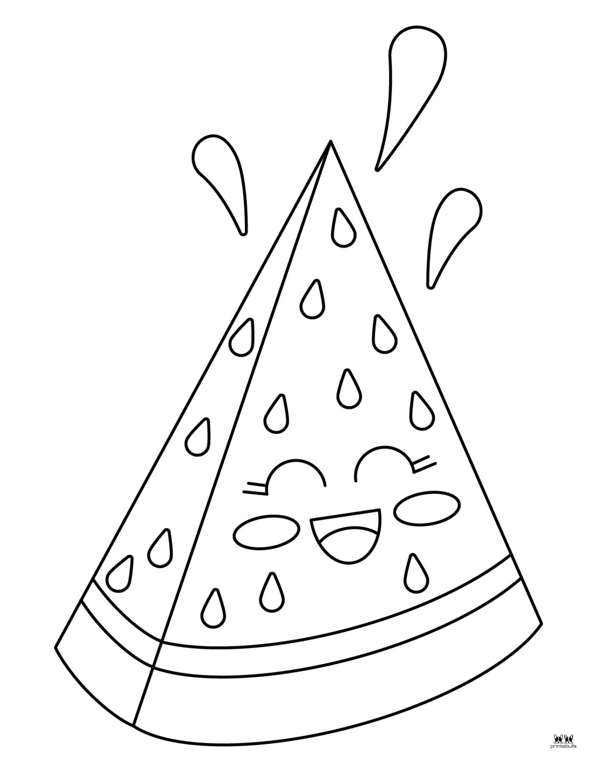 Printable Watermelon Coloring Pages Printable Watermelon Coloring Pages