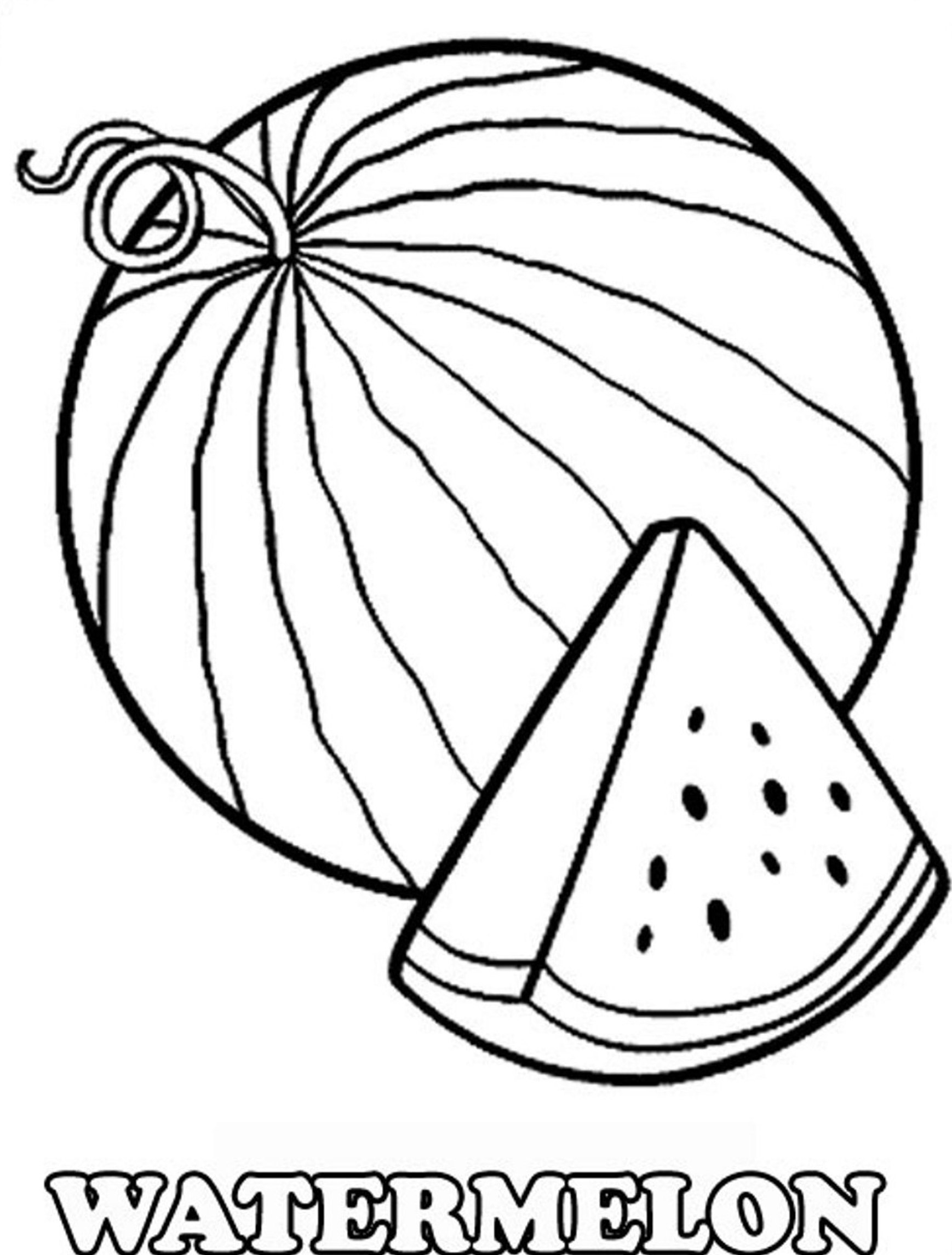 Watermelon Printable Coloring Pages Watermelon Printable Coloring Pages