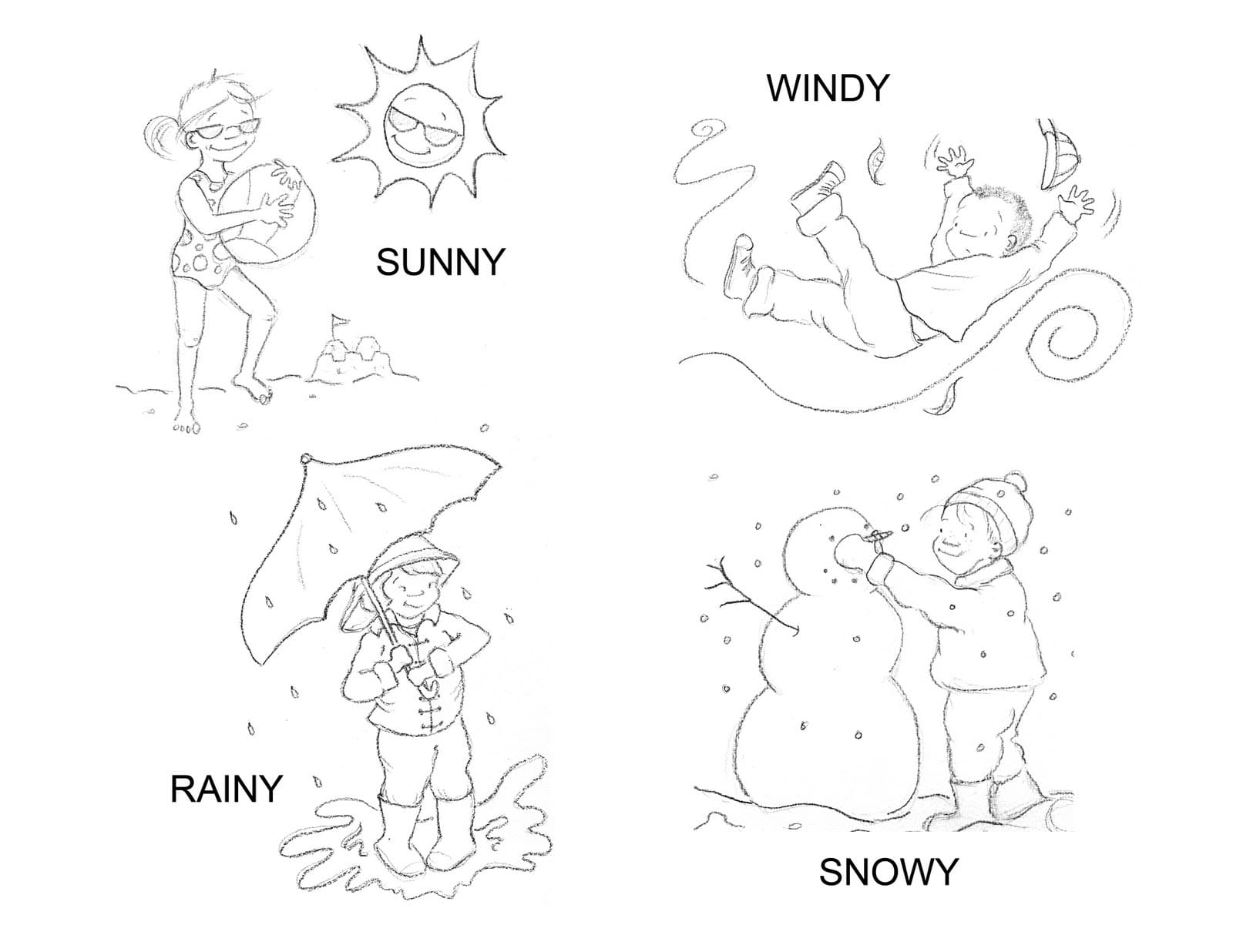 Weather Coloring Page Weather Coloring Page