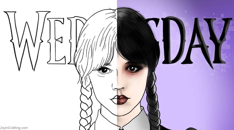 Wednesday Addams Coloring Page Joy In Crafting Wednesday Addams Coloring Page Joy In Crafting