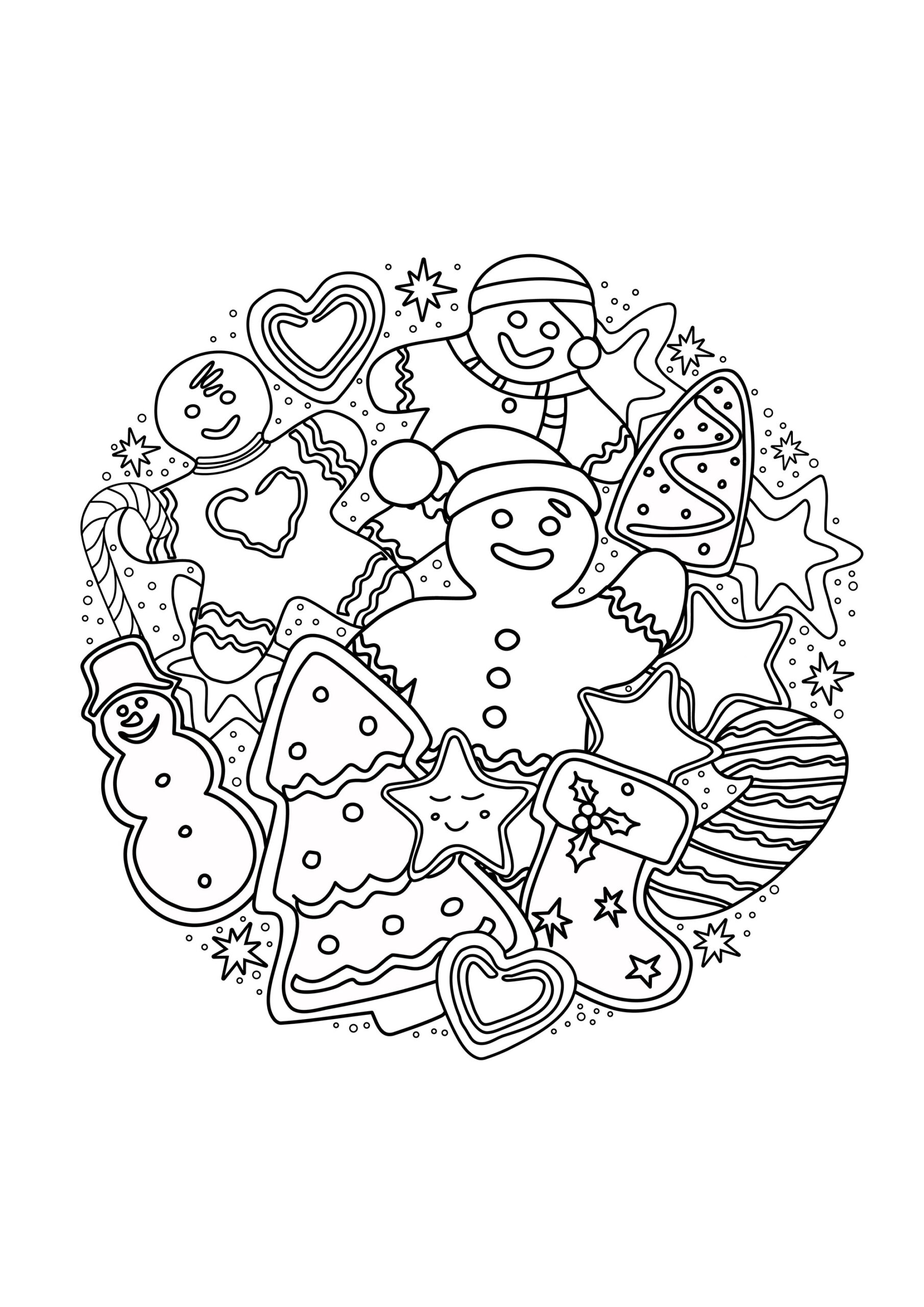 Weihnachten Malvorlagen Lebkuchen