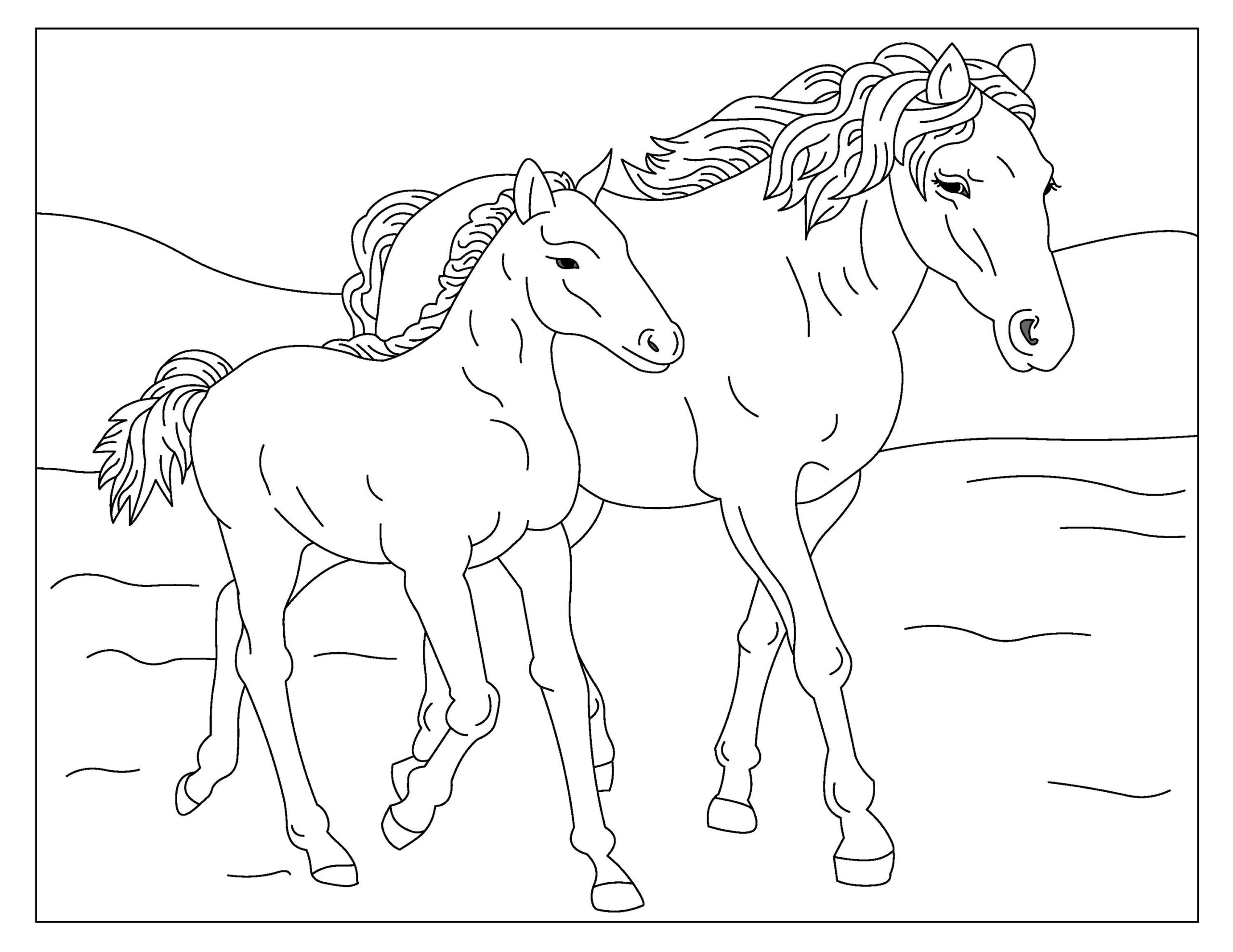 Wild Horses 2 32 Printable Coloring Page Horse Coloring Coloring Home Wild Horses 2 32 Printable Coloring Page Horse Coloring Coloring Home