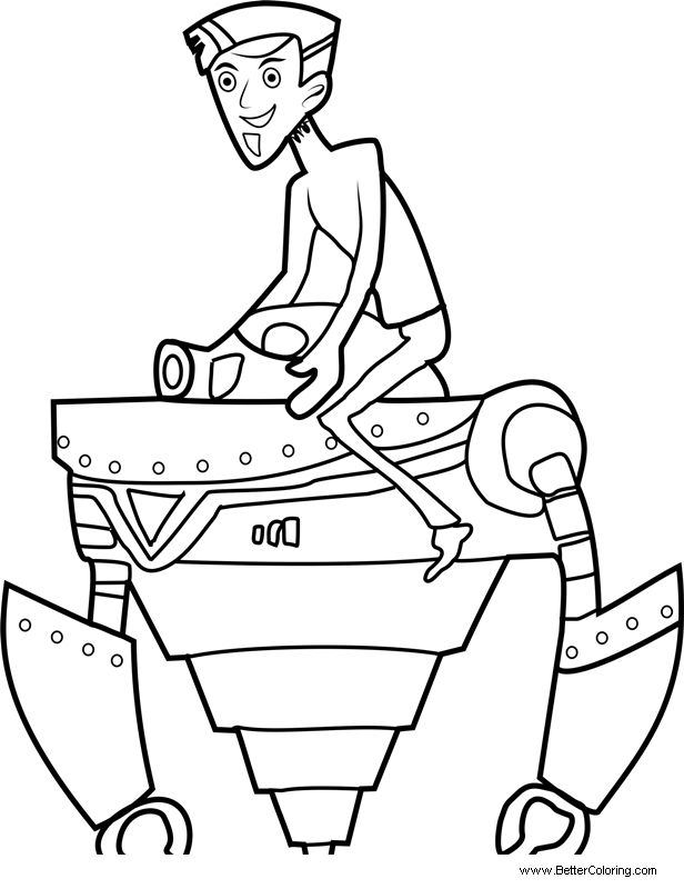 Wild Kratts Coloring Pages Zachbots Free Printable Coloring Pages