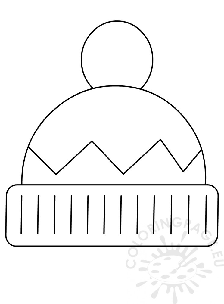 Winter Hat Coloring Page Winter Hat Coloring Page