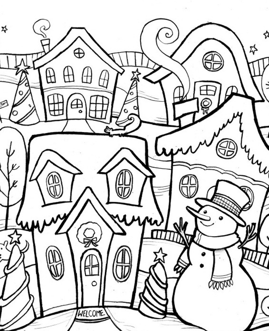 Winter Landscape Coloring Pages At GetColorings Free Printable Winter Landscape Coloring Pages At GetColorings Free Printable