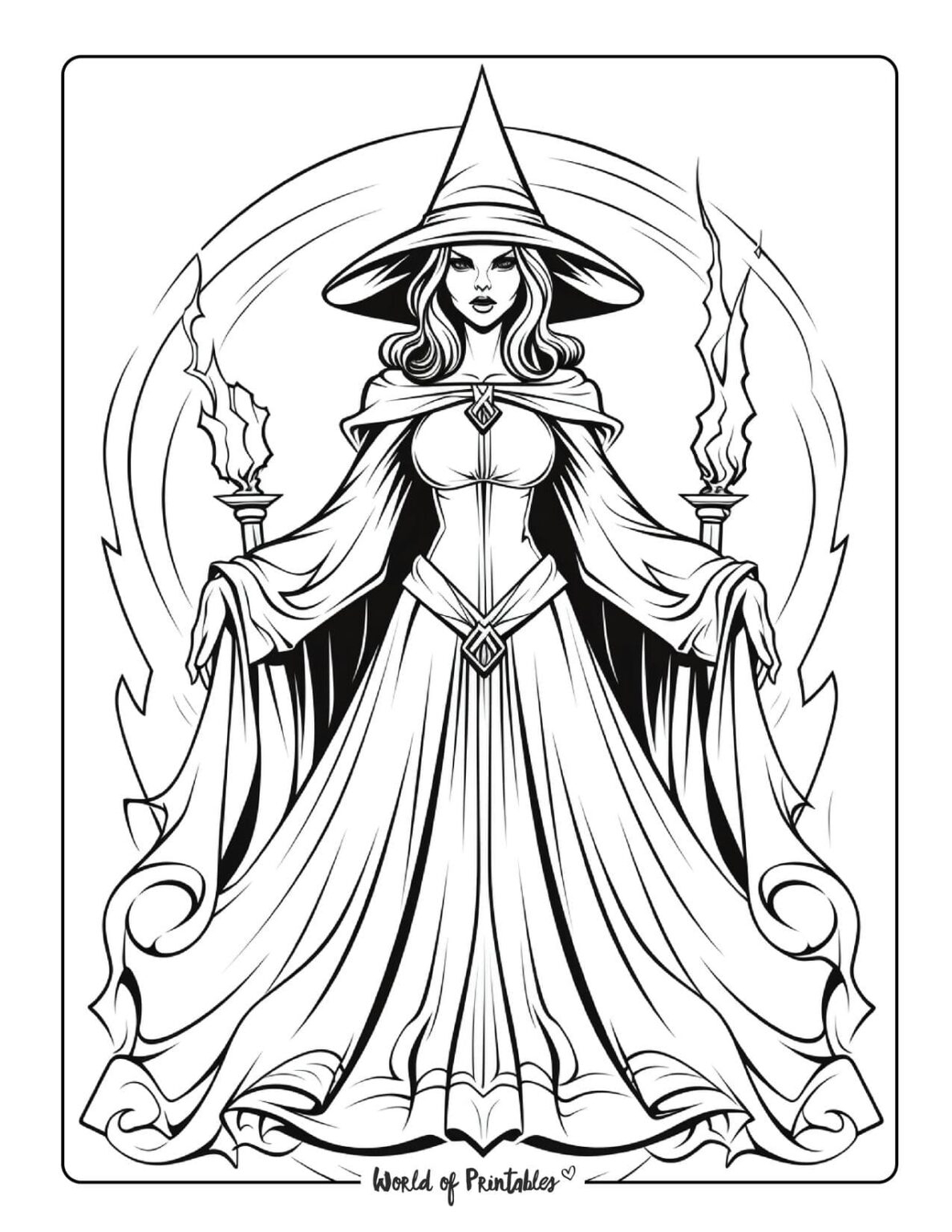 Witch Coloring Pages For Kids Adults World Of Printables Witch Coloring Pages For Kids Adults World Of Printables
