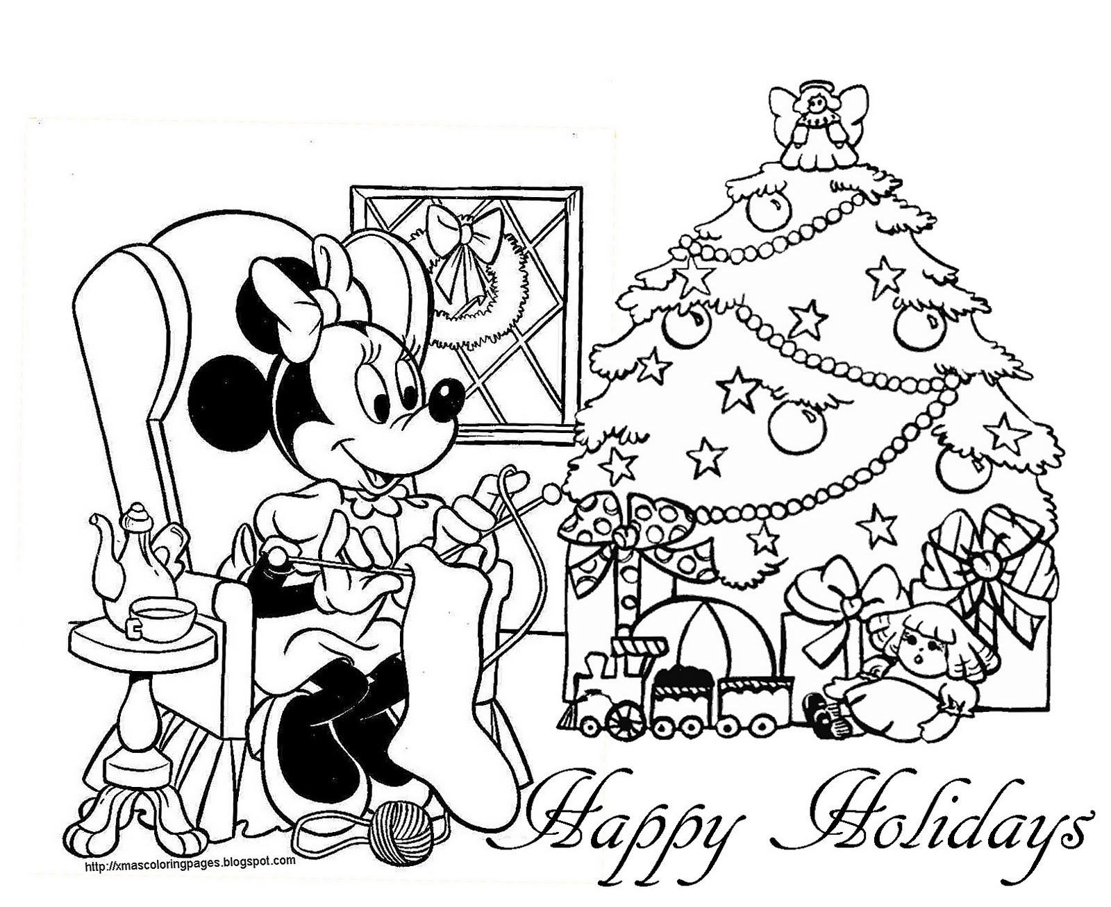 XMAS COLORING PAGES XMAS COLORING PAGES