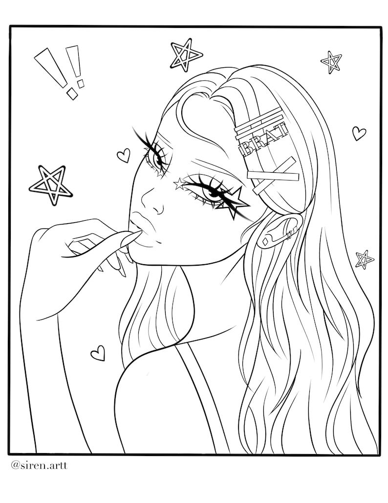 Y2K COLORING BOOK Etsy Coloring Book Art Cartoon Coloring Pages